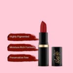 Iba Pure Lips Moisture Rich Lipstick- A66 Red Glam, 4 g - Image 5