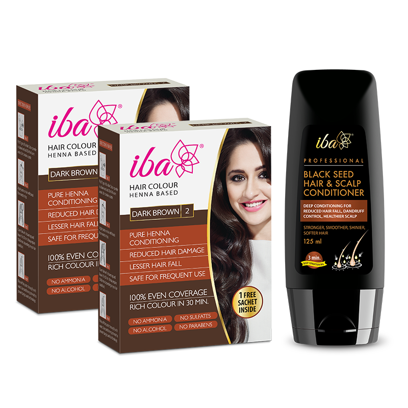 DarkBrown-Packof2_Blackseed.png Iba Hair Color – Dark Brown (Pack of 2) + Black Seed Conditioner - Image 1