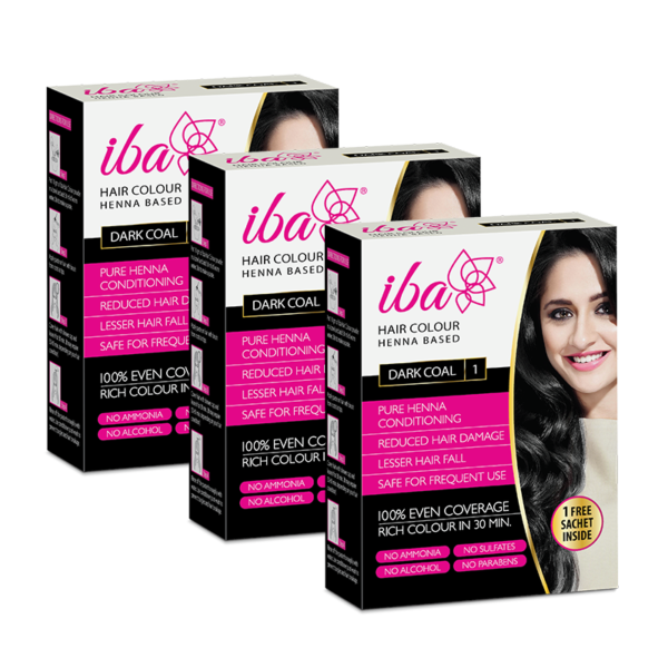 Iba Hair Color-Dark Coal (Pack of 3)