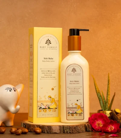 Vegan Baby Body Lotion – Natural Ayurvedic Moisturizing Lotion for Babies (Moh Malai)