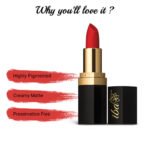 Iba Pure Lips Long Stay Matte Lipstick-M06 Bold Red, 4 g - Image 4