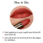 Iba Pure Lips Long Stay Matte Lipstick-M10 Red Brick, 4 g - Image 7