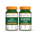 Healthy Heart Combo: CoQ10 125mg + Vegan Omega-3 (EPA & DHA)