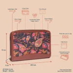 ZOUK Paisley Print Chain Wallet – Vegan Leather Women’s Sling Wallet - Image 3