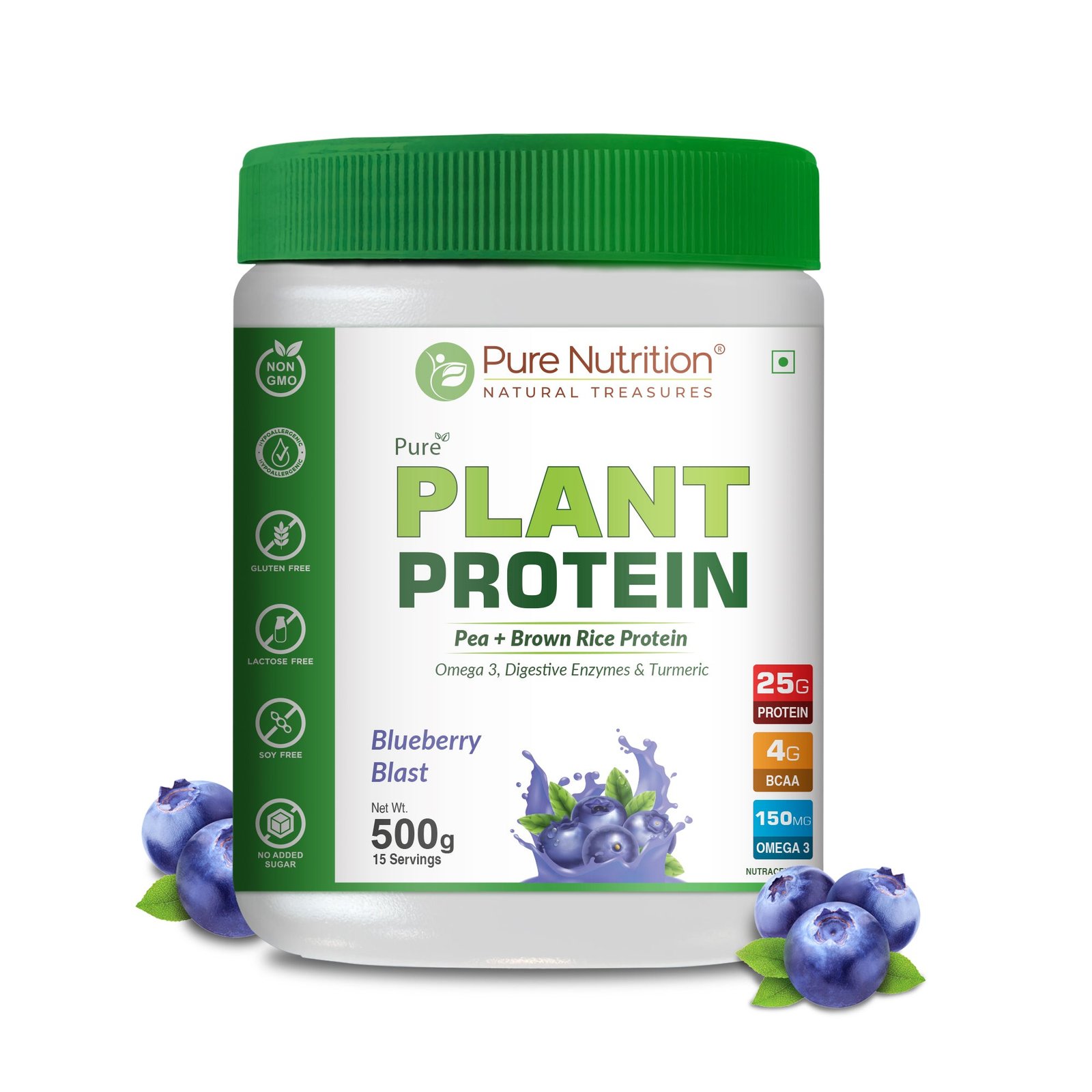 Plant_Protein500g.jpg Vegan Protein Blueberry Blast – Plant-Based Protein (500g) - Image 1