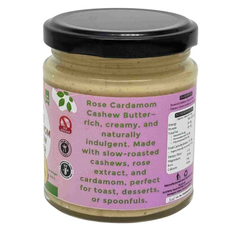 rose cardamom cashew butter india