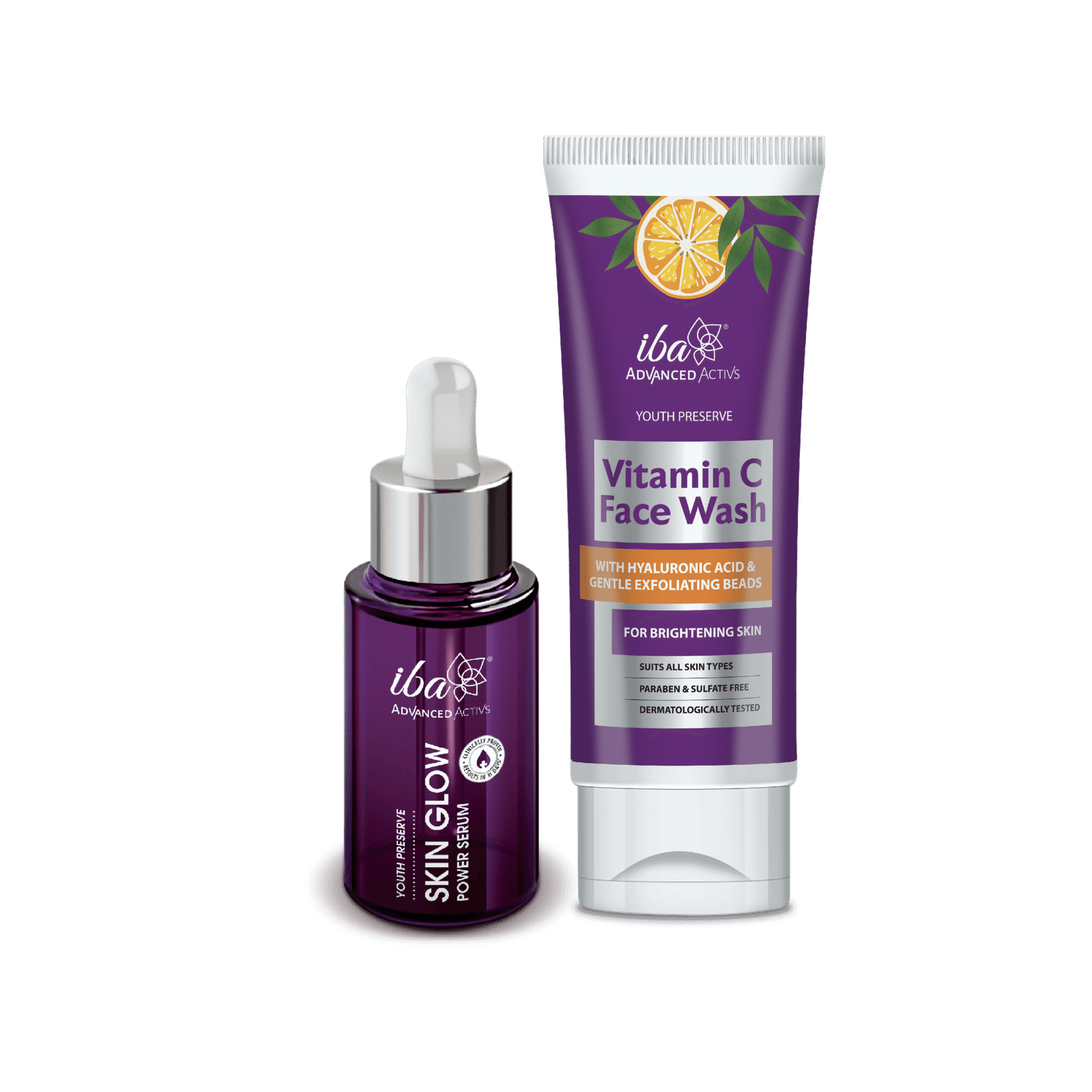 Serum_VitaminC-01_1.png Iba Advanced Activs Vitamin C Face Wash + Skin Glow Power Serum Combo - Image 1