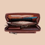 ZOUK Paisley Print Classic Zipper Wallet – Vegan Leather Women’s Wallet - Image 4