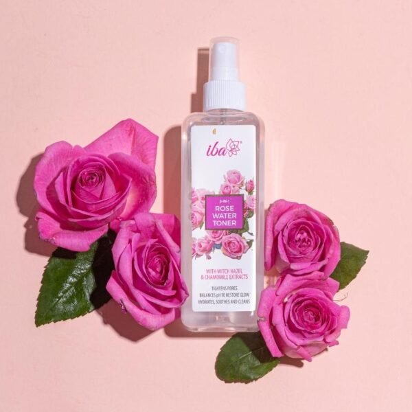 Iba 3-in-1 Rose Water Toner, 240 ml