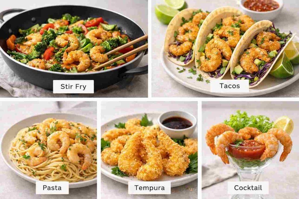 5 ways to use vegan prawns stir fry tacos pasta tempura cocktail