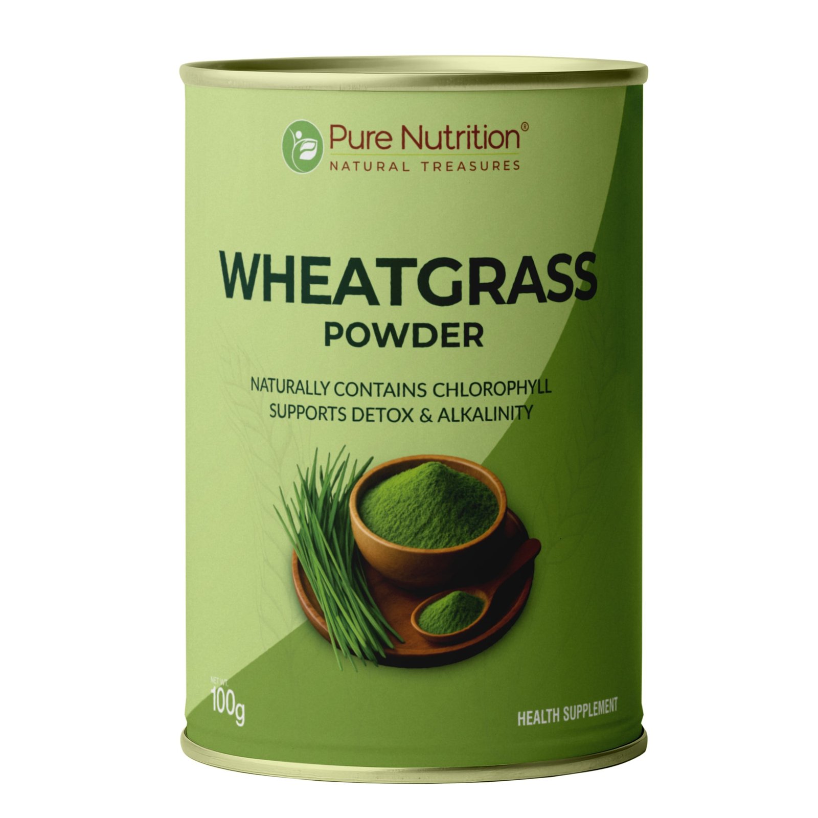 Wheatgrasspowder_100gFOP_52006ed5-e08c-4a42-99f8-7952bf9acf32.jpg Pure Nutrition Wheatgrass Powder – 100g | Supports Detox, Alkalinity & Vitality - Image 1