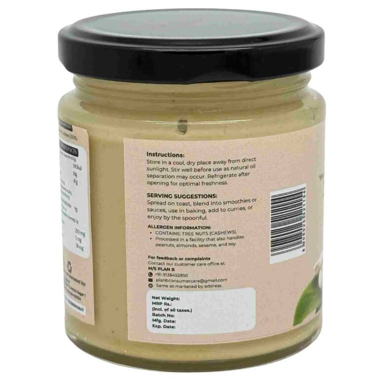 pure cashew butter india