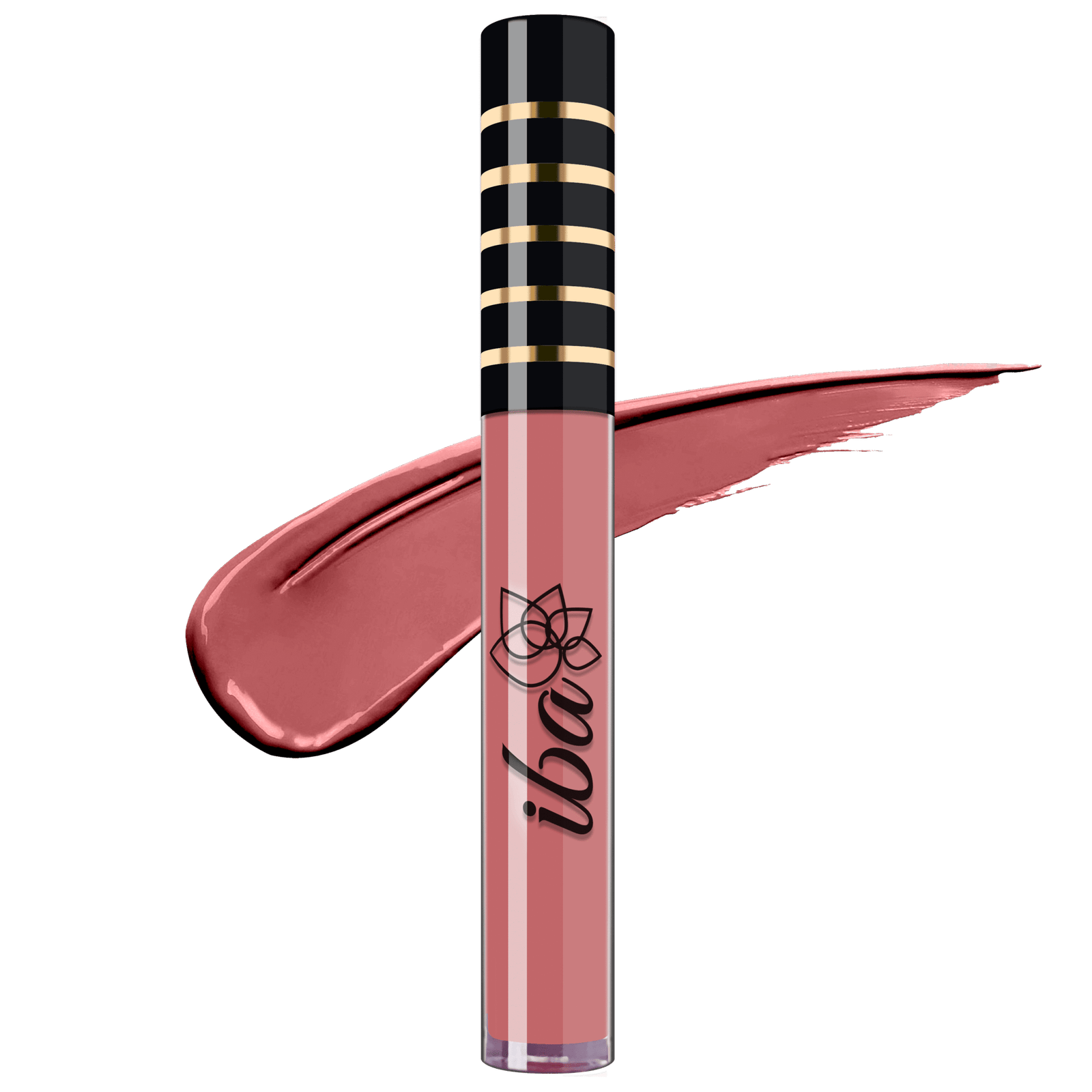 liquidlipstickblissfulmochaswoosh_1.png Iba Maxx Matte Liquid Lipstick – Blissful Mocha, 2.6 ml - Image 1