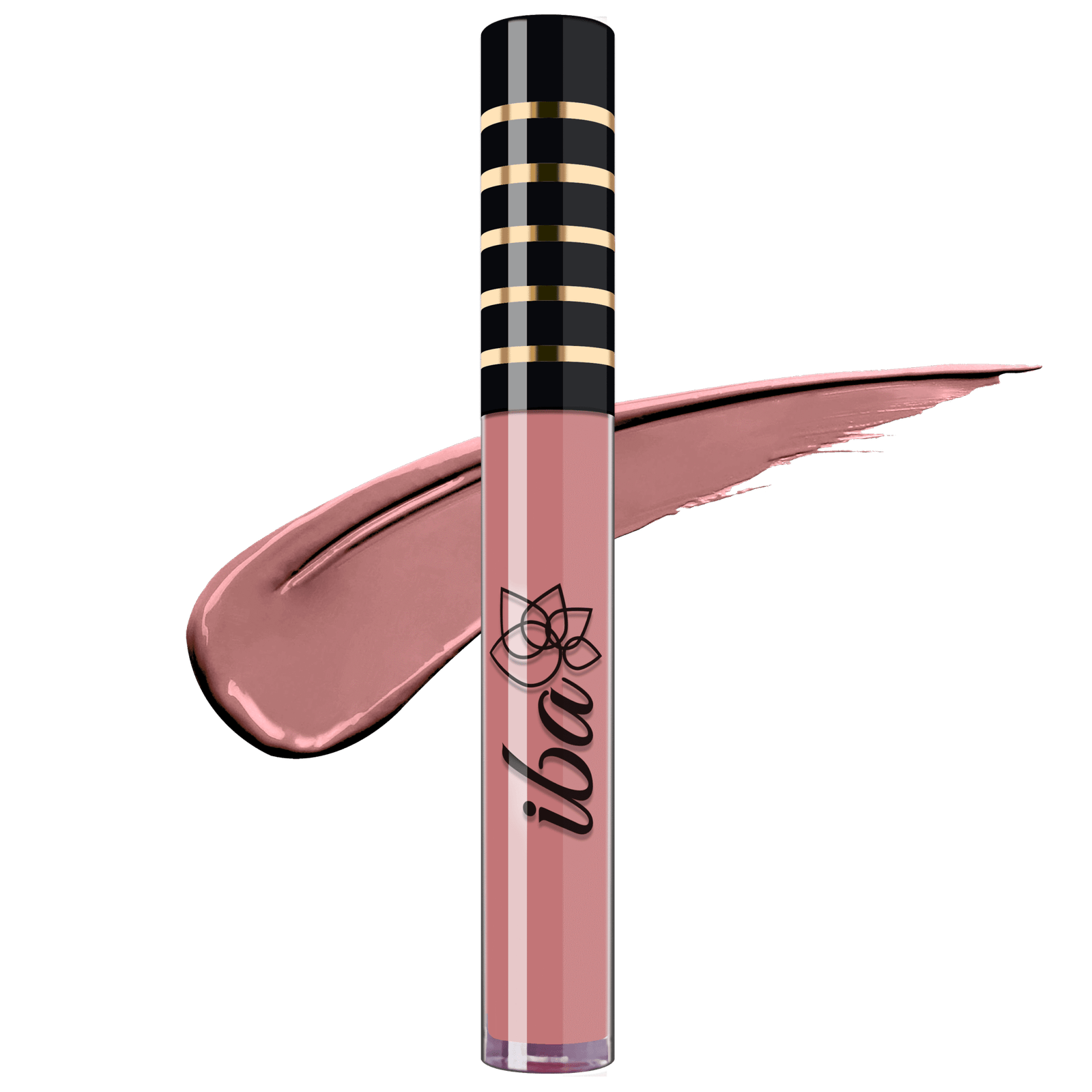liquidlipsticknudetwistswoosh_1.png Iba Maxx Matte Liquid Lipstick – Nude Twist, 2.6 ml - Image 1