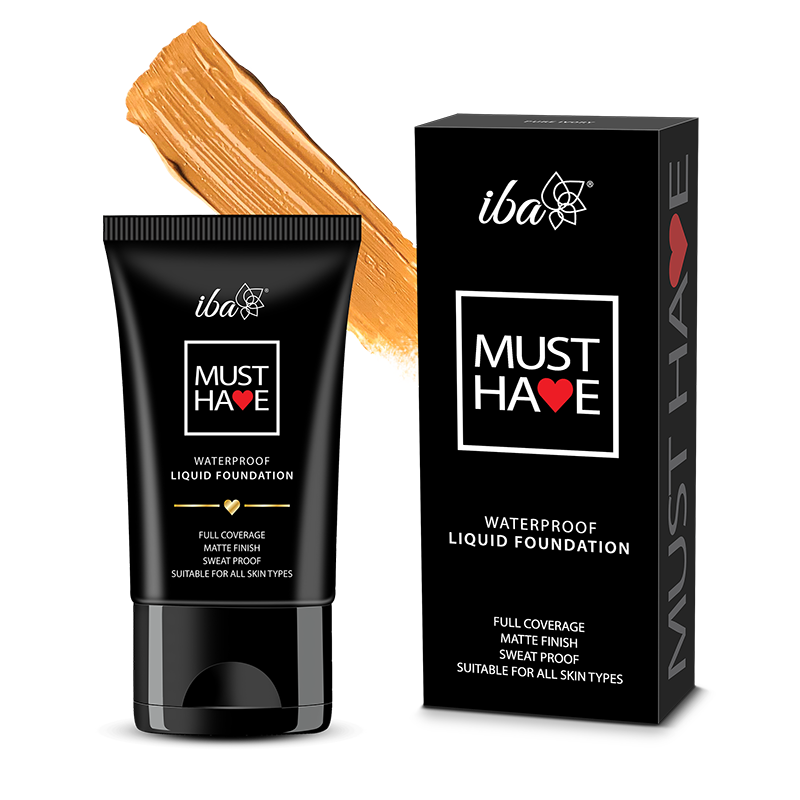 medium-beige_2_bc6ed366-3538-4fa2-993a-437e9736de5d.png Iba Must Have Waterproof Liquid Foundation - Medium Beige,30 ml - Image 1