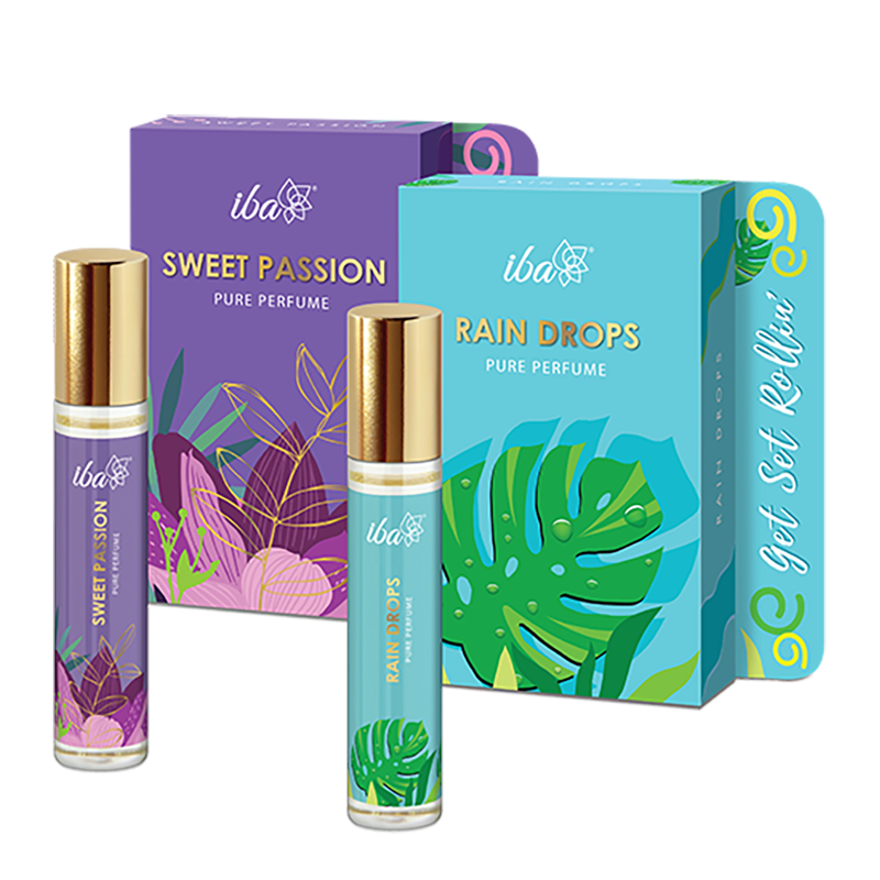 rain_drops_sweet_passion_pure_perfume_combo.png Iba Rain Drops + Sweet Passion Pure Perfume Combo - Image 1
