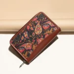 ZOUK Paisley Print Chain Wallet – Vegan Leather Women’s Sling Wallet