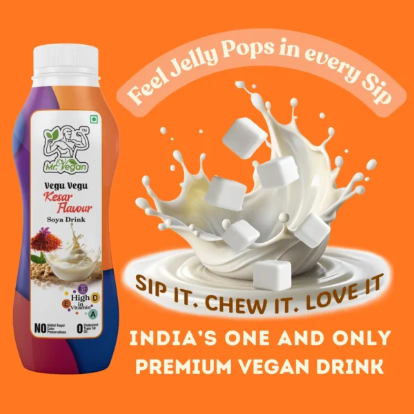 Vegu Vegu Kesar Soya Drink – Vegan Soy Beverage