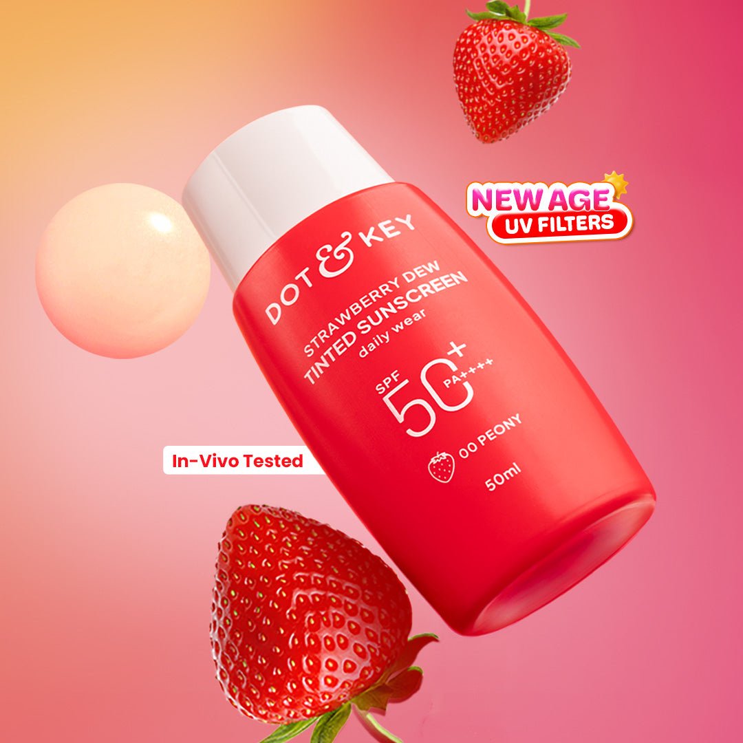 1_eec017a6-6f05-45e3-9916-62e20cc6877c.jpg Dot & Key Strawberry Dew Tinted SPF 50+ Sunscreen - Image 1