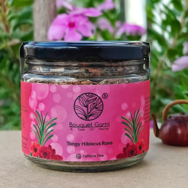 Bouquet Garni Tangy Hibiscus Rosa Herbal Tea – Floral & Tangy Caffeine-Free Infusion