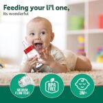 Wide Neck Glass Feeding Bottle for Baby – LuvLap Natura Flo BPA Free Anti-Colic Bottle 250ml Pack of 2 - Image 4