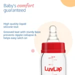 Glass Feeding Bottle for Baby – LuvLap BPA Free Anti-Colic 125ml - Image 2