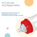 Wide Neck Glass Feeding Bottle for Baby – LuvLap Natura Flo BPA Free Anti-Colic 250ml - Image 4