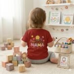 VG Wear Mama’s Little Girl Kids Cotton T-Shirt | Cute Floral Graphic Tee for Kids - Image 2