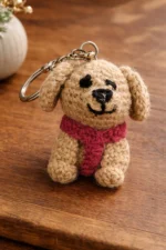 ShriJeevanam Bholu Puppy Handmade Jute Keychain – Eco-Friendly Bag Charm - Image 2
