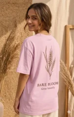 Bare Bloom Oversized Cotton T-Shirt for Men & Women | Grow Naturally Graphic Tee - Image 2