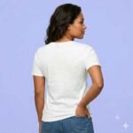 Shounk Floral Cotton T-Shirt | Purple Flower Graphic Tee for Women - Image 3