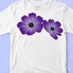Shounk Floral Cotton T-Shirt | Purple Flower Graphic Tee for Women - Image 4