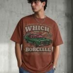Vintage Muscle Car Oversized T-Shirt | 240 GSM Graphic Cotton Tee - Image 2