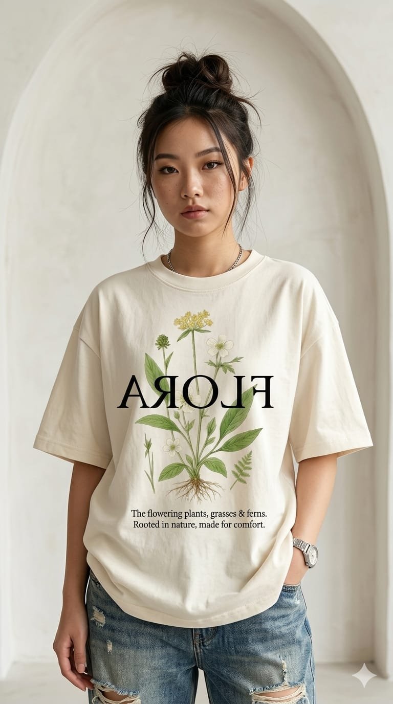 Flora Oversized T Shirt Flora Oversized T Shirt