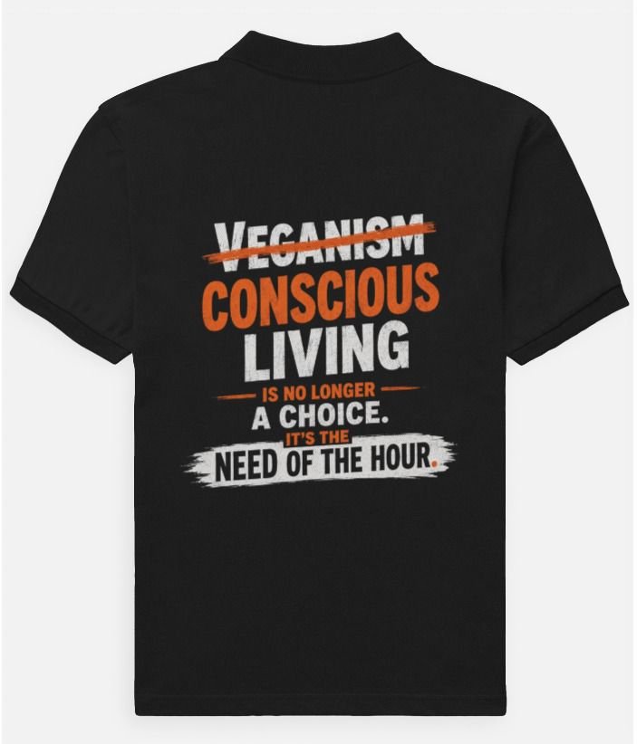 Vegan Conscious Living Polo T Shirt