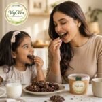 VegGora Midnight Crunch Clusters made with vegan dark chocolate, puffed quinoa, pumpkin seeds and melon seeds