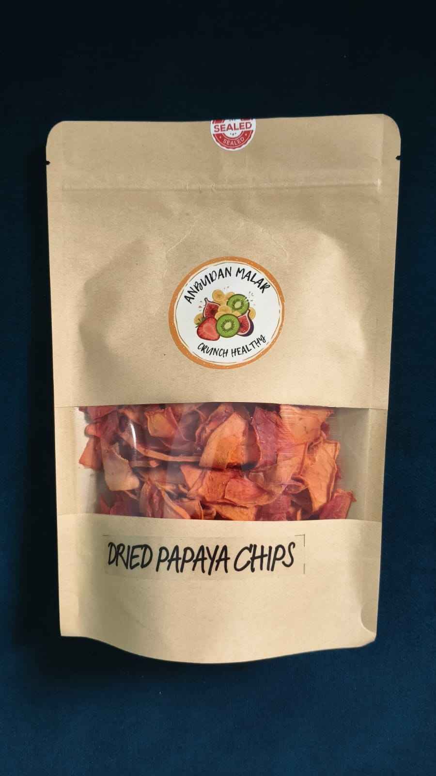 Anbudan Malar Dried Papaya Chips | Natural Fruit Snack | Gluten-Free dried papaya chips,