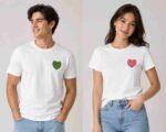 Unisex Heart Embroidered Cotton T-Shirt | The Heartpiece Tee
