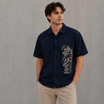 The Botanical Line Art Shirt – Premium Black Button-Down - Image 3