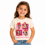 Girls Cartoon Graphic T Shirt | Everyday Mood 100% Cotton Tee