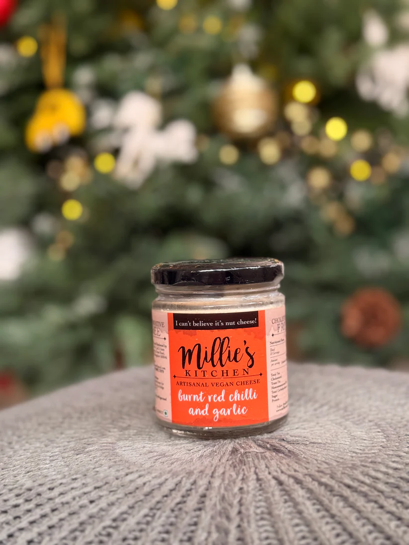 Millie's Burnt Red Chili Garlic Vegan Cheese Spread | Spicy Dairy-Fr Vegan Chili Garlic Cheese Spread
