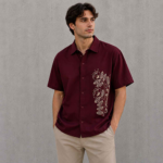 The Botanical Line Art Shirt – Premium Black Button-Down - Image 4