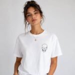 Born to Stand Out Oversized Unisex T-Shirt – Minimal Skull Front & Gothic Back Print Tee - Image 3