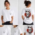 Born to Stand Out Oversized Unisex T-Shirt – Minimal Skull Front & Gothic Back Print Tee - Image 4