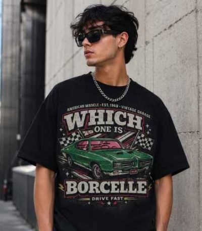 Vintage Muscle Car Oversized T-Shirt | 240 GSM Graphic Cotton Tee