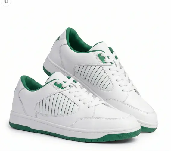 White Green Casual Sneakers