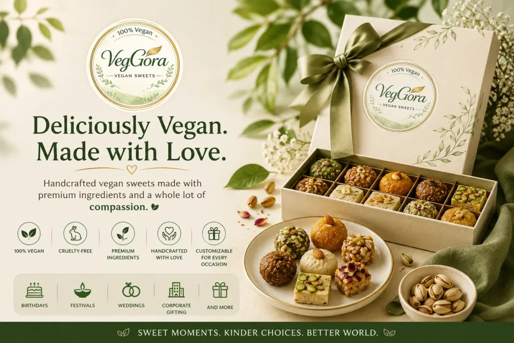 Premium handcrafted vegan sweets by VegGora