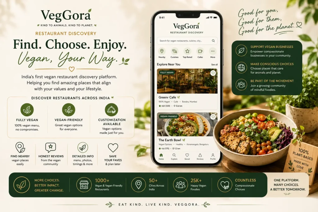 Finding nearby vegan and vegan friendly restaurants with VegGora