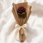 Gift Box for Sister | Handmade Hamper with Crochet Rose, Scrunchie, Hair Bow, and Earrings - Image 3