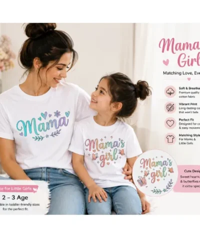 MAMA'S GIRL MATCHING T-SHIRT SET